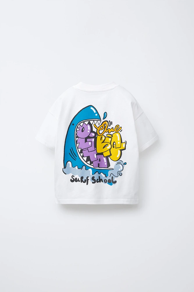 SHARK PRINT T-SHIRT