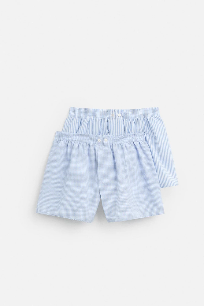 2-PACK COMBINATION POPLIN BOXERS