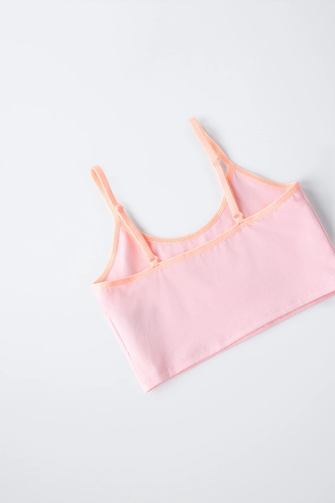 9-14 ANS/ LOT DE DEUX HAUTS DÉTAILS FLUO