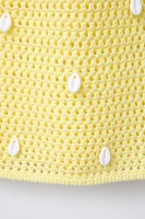 TOP EN MAILLE FANTAISIE COQUILLAGES