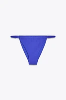 RIBBED TIE-SIDE BIKINI BOTTOMS