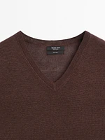 100% linen melange knit vest