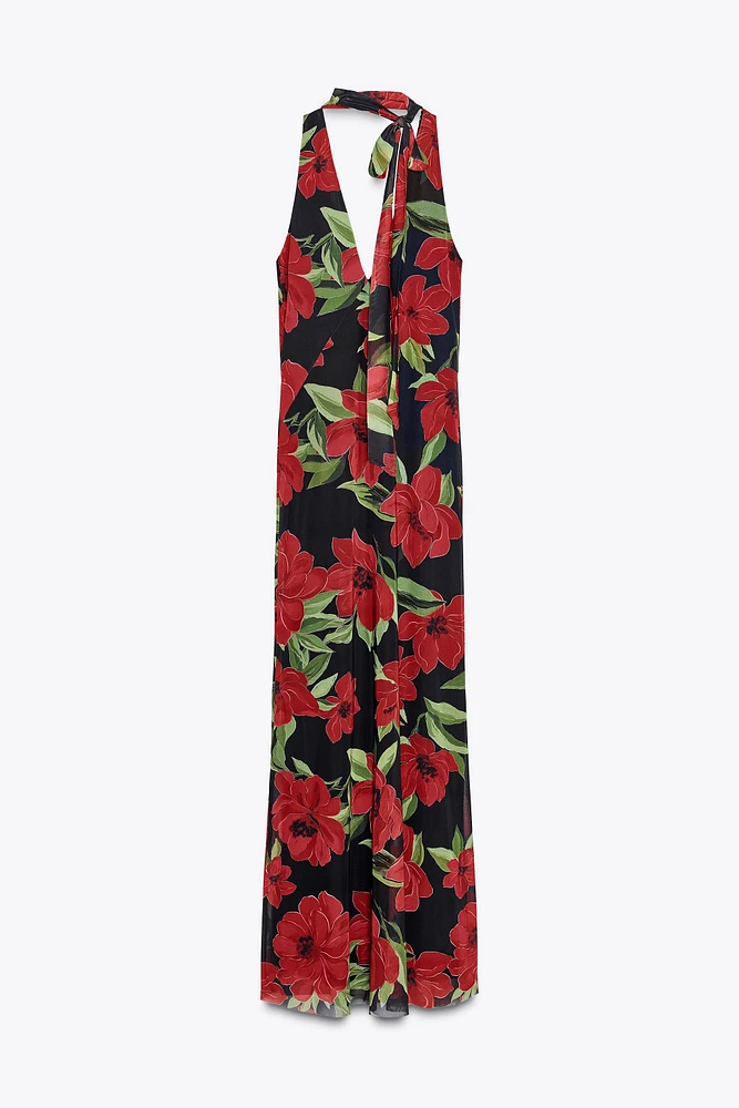 ROBE FOULARD TULLE IMPRIMÉ