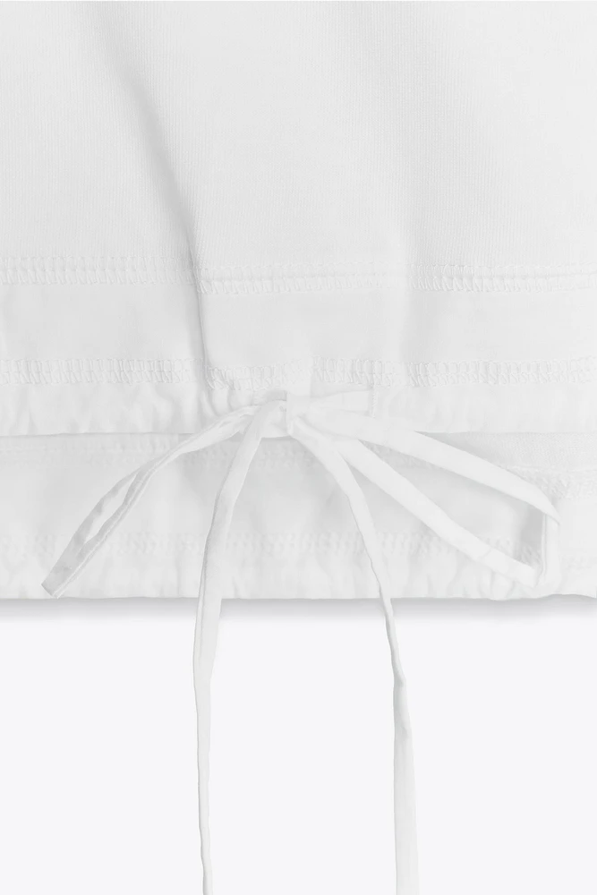 T-SHIRT EN COTON FRONCÉ