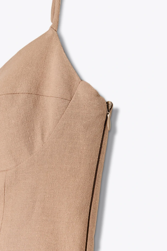 ROBE MI-LONGUE À BRETELLES