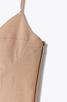 ROBE MI-LONGUE À BRETELLES
