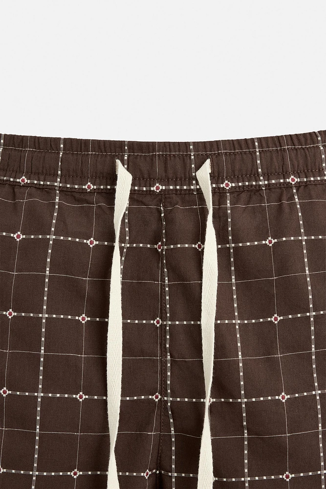 BERMUDA JACQUARD À CARREAUX