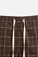 BERMUDA JACQUARD À CARREAUX