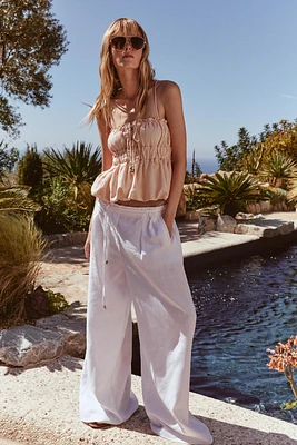 LINEN ELASTIC TOP