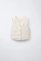 GILET 100 % LIN