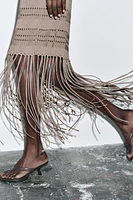ASYMMETRIC HEELED SANDALS