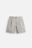 BERMUDA RELAXED FIT EFFET PLISSÉ