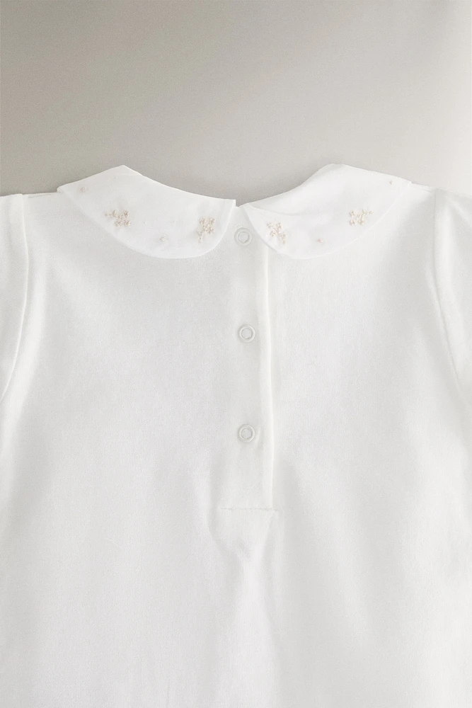 BAVOIR ENFANT BRODERIE FLEURS