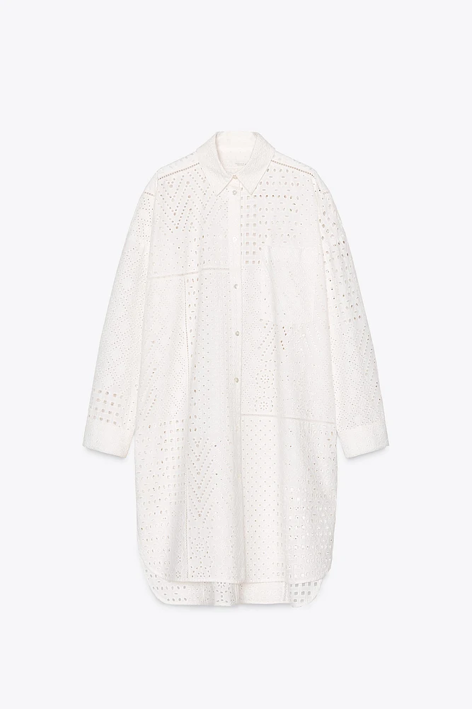 ZW COLLECTION EMBROIDERED EYELET DRESS