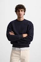 CROPPED FIT 100% WOOL SWEATER