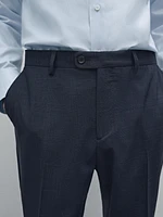 Pantalon de costume en laine mélangée