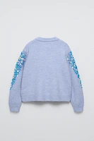 SEQUINED KNIT SWEATER