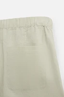 100% LINEN BERMUDA SHORTS