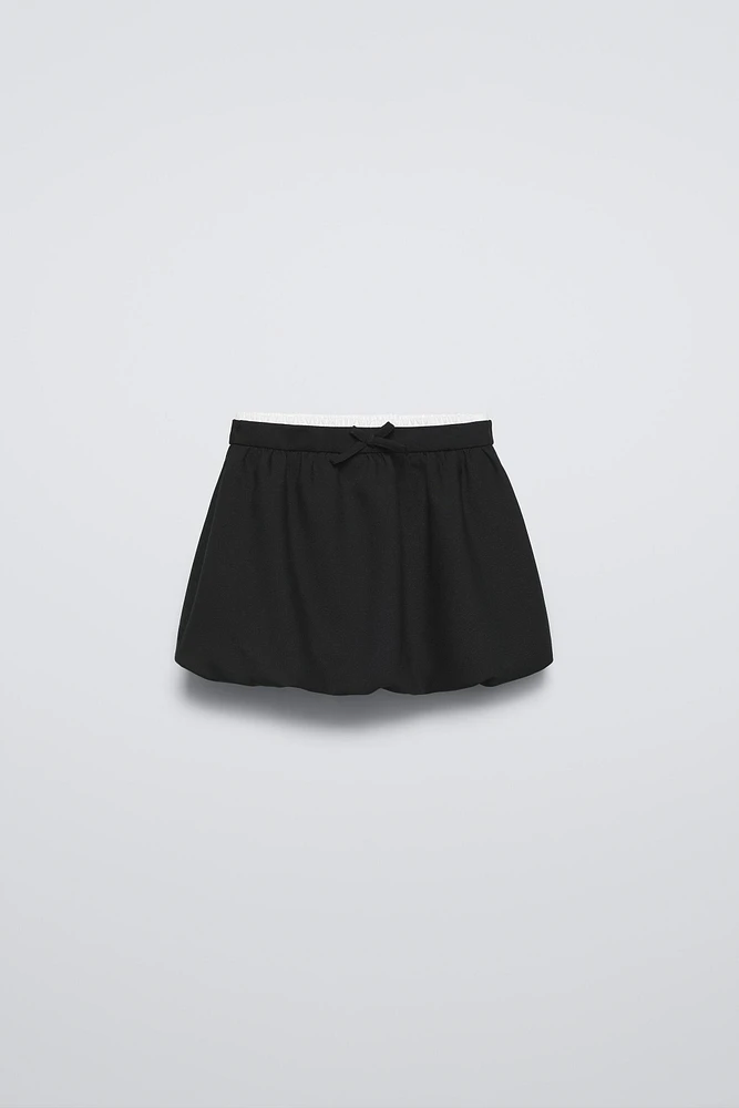 DOUBLE WAISTBAND BALLOON SKIRT