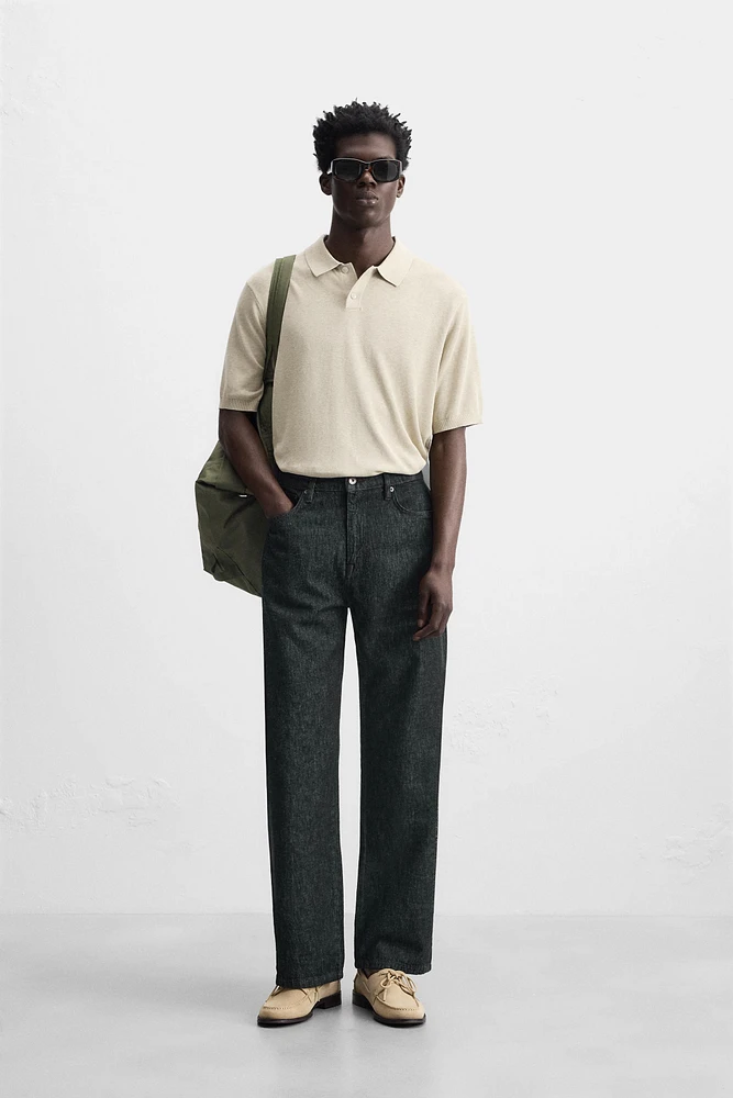 STRAIGHT FIT COTTON-HEMP JEANS