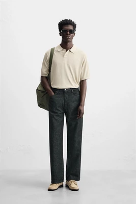 STRAIGHT FIT COTTON-HEMP JEANS