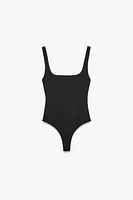 WIDE-STRAP POLYAMIDE BODYSUIT