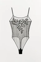 BODY MESH BRODERIES FLEURIES