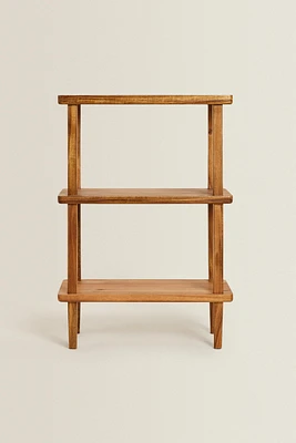 ACACIA WOOD SHELVING UNIT