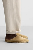 MULE LEATHER ESPADRILLES