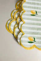LOT SERVIETTES DE TABLE PAPIER CITRONS (LOT DE 20)