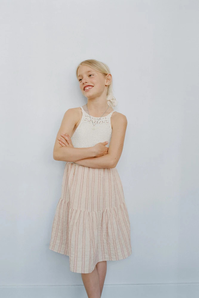 ROBE EN MAILLE CROCHET À TEXTURE