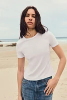 BACK SEAMED T-SHIRT