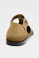 SUEDE ANKLE STRAP SHOES