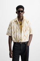 CHEMISE RELAXED FIT À IMPRIMÉ GÉOMÉTRIQUE