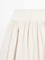 Jupe midi 100 % lin panneau - STUDIO