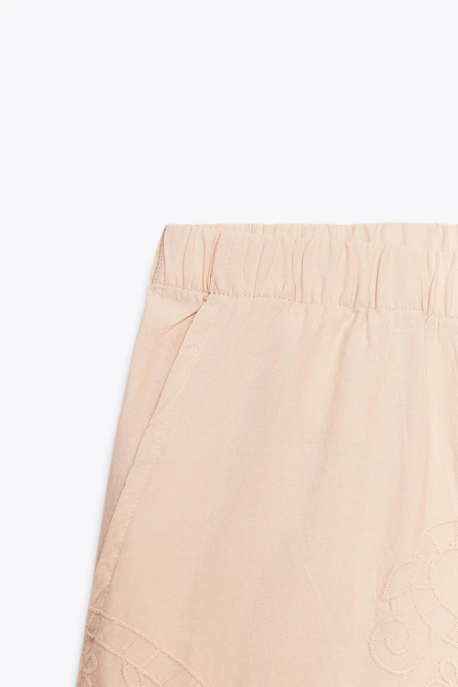 EMBROIDERED PAJAMA PANTS
