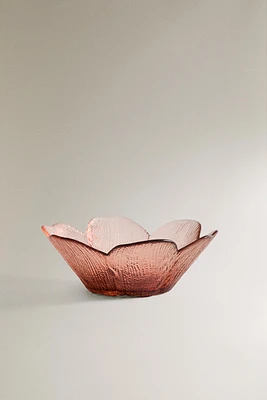 BOL VERRE RECYCLABLE RELIEF FLEUR