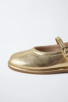 METALLIC BALLET FLATS