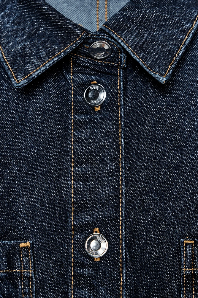 COMBINAISON COURTE EN DENIM Z1975 À MANCHES COURTES