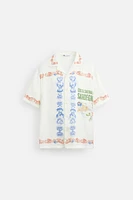CHEMISE SATINÉE À IMPRIMÉS