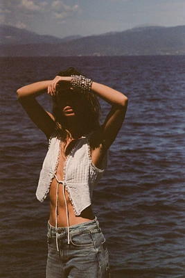 PLUMETI TIE CROP TOP