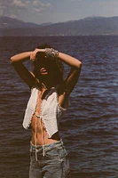 PLUMETI TIE CROP TOP