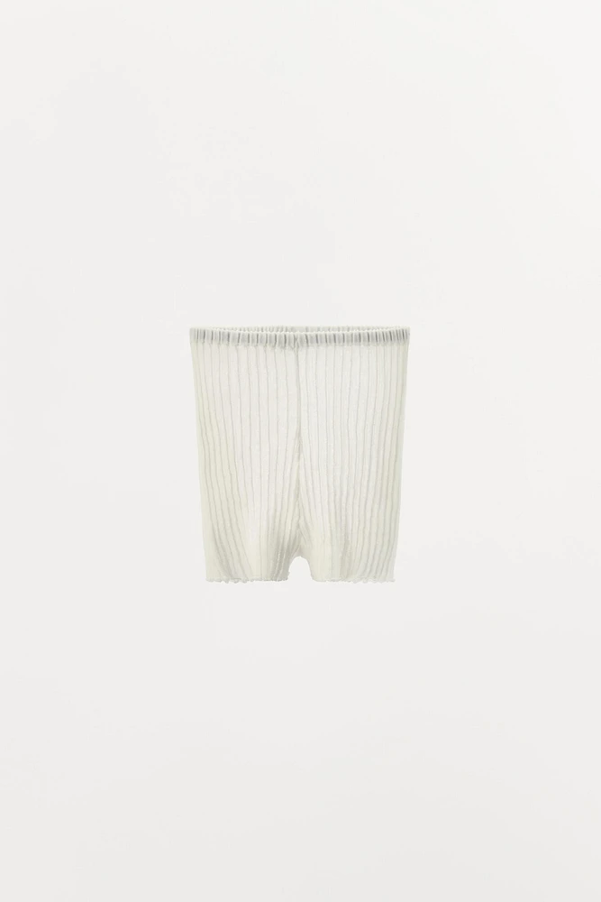 CULOTTE EN MAILLE FINE PLISSÉE