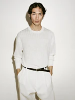 Pull en maille côtelée lin - Limited Edition