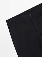 Pantalon slim en coton mélang