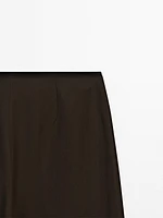 Pantalon à taille élastique en lin