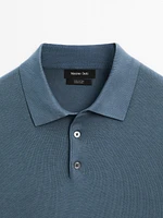 Polo en maille de coton à manches courtes