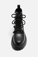 CHUNKY LACE-UP BOOTS