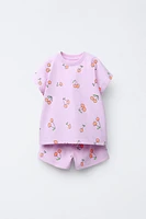 ENSEMBLE T-SHIRT ET BERMUDA RIB IMPRIMÉ