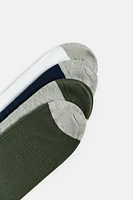 LOT DE 4 PAIRES CHAUSSETTES COURTES CONTRASTÉES